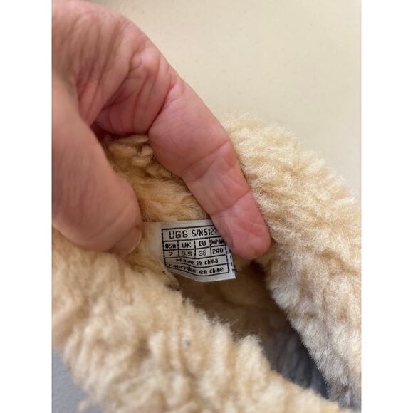 UGG Coquette slide slippers women's size 7 Sheepskin Tan suede - Picture 9 of 11